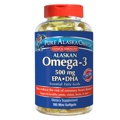 Pure Alaska Omega-3 500 Mg. EPA+DHA, 180 Softgels