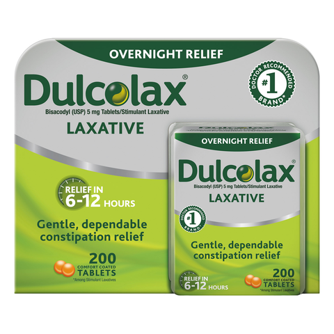 Dulcolax Laxative, 200 Tablets