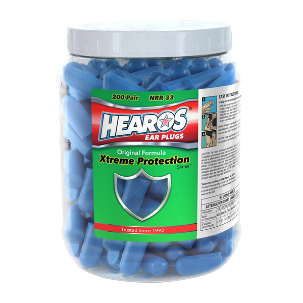 HEAROS Ear Plugs Xtreme Protection , Noise Reduction (NRR) 33 Decibels 400 pieces