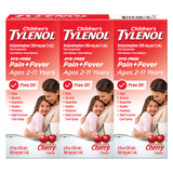 Children'S Tylenol Pain + Fever Dye-Free Cherry Flavor Suspension, 12 Ounces