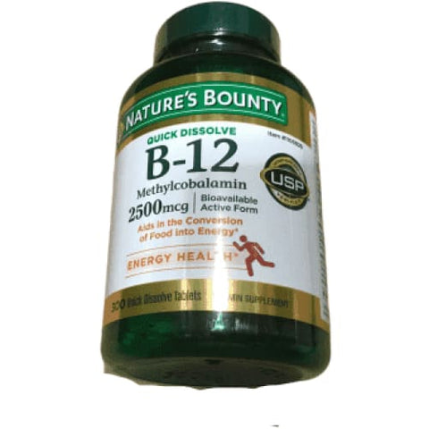 Nature'S Bounty Vitamin B-12 2500 Mcg, 300 Quick Dissolve Tablets