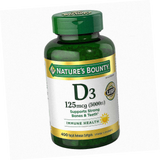 Nature'S Bounty Vitamin D3 125 Mcg, 400 Softgels