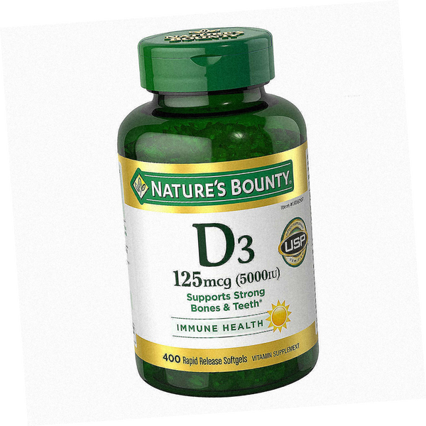 Nature'S Bounty Vitamin D3 125 Mcg, 400 Softgels