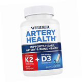 Weider Artery Health with Vitamin K2 plus D3 and Ginger , 60 Veggie Caps,  Supports Heart, Bone and Immune Health