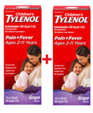 Children's Tylenol Ages 2-11 Pain + Fever Medicine 2 X 4 Fl. Oz.