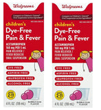 Children's Acetaminophen Ages 2-11 Pain + Fever Medicine Grape Flavor, 2 x 4 fl. oz. | Compare to Children's Tylenol Active Ingredients 