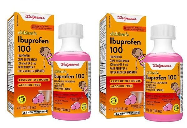 Children'S Ibuprofen Ages 2-11 Pain Reliever/Fever Reducer 2x4 Fl Oz | Equivalent to 2x4 Fl Oz Children's Motrin Active Ingredients