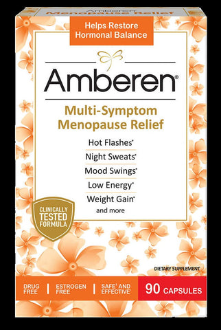 Amberen Multi-Symptom Menopause Relief, 90 Capsules Helps For Hot Flashes