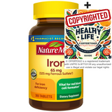 Nature Made Iron, 65 Mg, 365 Tablets | Vital For Red Blood Cell Formation Bundle with Copyrighted OFFERTOGO Healthy Life Guide