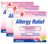 Pack Of 3 Quality plus Allergy Relief Minitabs, 36 Tablets Each | Total 108 Minitabs | Compare To Benadryl Ultratabs Antihistamine Active ingredients