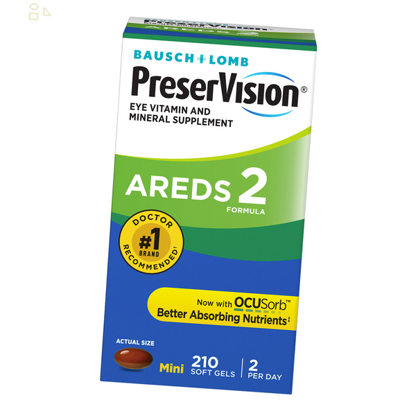 Preservision AREDS 2 Formula, 210 Soft Gels Easy to Swallow, Eyes Vitamins