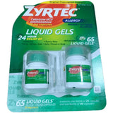 Zyrtec 24 Hour Allergy Relief Antihistamine Cetirizine Hcl 10 Mg, 65 Liquid Gels For Allergy