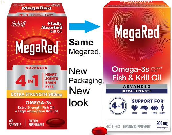 Megared Advanced 900 Mg Omega-3 Krill Oil 4-In-1 Soft Gels 60 Ct.