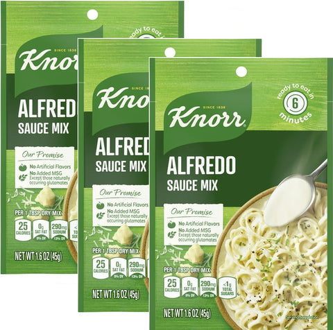 Pack of 3 Knorr Sauce Mix Alfredo Sauce 1.6 Oz