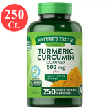 (250 ct.) Nature's Truth Turmeric Curcumin Complex 500Mg, With Black Pepper Extract 250 Quick Release Capsule | Antioxidant Support