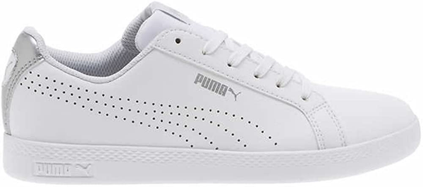 PUMA Women'S Smash WNS Perf Metallic Athletic Sneaker White US Size 8