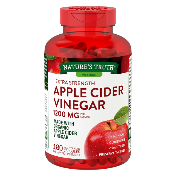 Nature'S Truth Apple Cider Vinegar 1200 Mg., 180 Capsules