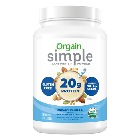 Orgain USDA Organic Simple Plant Protein Powder Vanilla