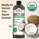 Windmill USDA Organic MCT Oil, 32 Ounces