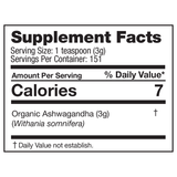 Feel Good USDA Organic Ashwagandha Powder, 16 Ounces