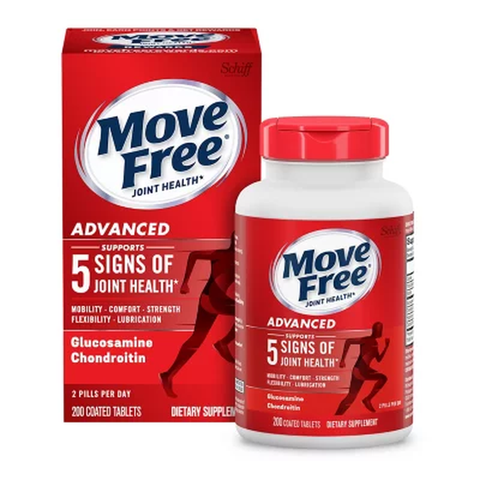 Move Free Advanced, Joint Health Glucosamine, Chondroitin, Hyaluronic acid + Calcium (200 Ct.)