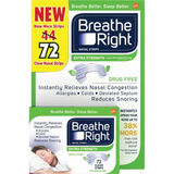 Breathe Right Nasal Strips, Extra Strength Clear, Help Stop Snoring, for Sensitive Skin (72 Ct.)