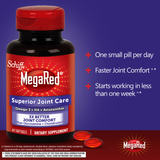 Schiff Megared Superior Joint Care, 60 Softgels Omega-3 Krill Oil, Hyaluronic Acid and Astaxanthin