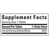 Nature Made Iron 65 Mg., 365 Tablets