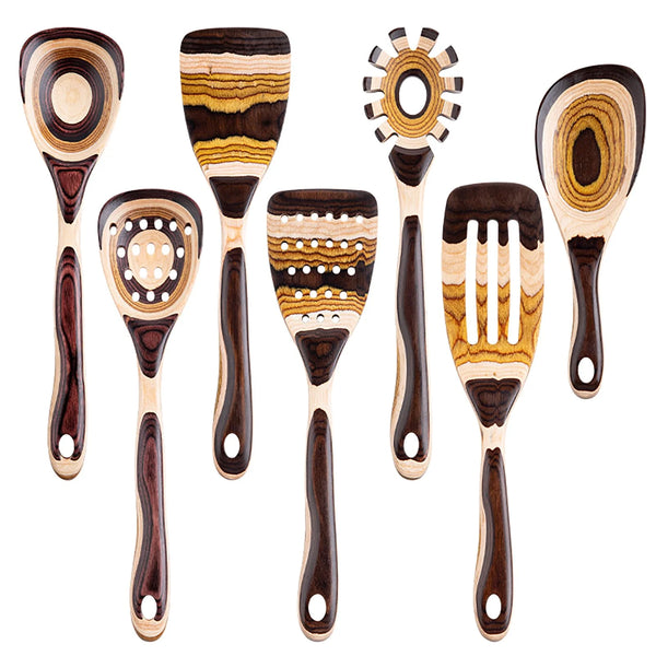7-Piece Wood Utensils Set, Durable, Eco-Friendly, Wooden Spoons for Cooking, Kitchen Tool