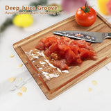 Acacia Wood Cutting Board Set with Juice Groove (3 Pieces), 15X10