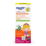 Children's Ibuprofen Ages 2-11 Pain + Fever Medicine Big Bottle 8 fl. oz. | Compare to 2x 4 fl. oz Children's Motrin Oral Suspension Active Ingredients