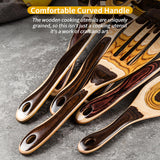 7-Piece Wood Utensils Set, Durable, Eco-Friendly, Wooden Spoons for Cooking, Kitchen Tool