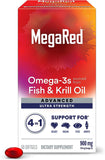 Megared Advanced 900 Mg Omega-3 Krill Oil 4-In-1 Soft Gels 60 Ct.