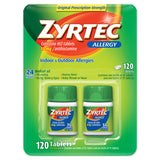 Zyrtec New 24 Hour Allergy Relief Antihistamine 10 Mg, 120 Tablets