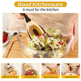7-Piece Wood Utensils Set, Durable, Eco-Friendly, Wooden Spoons for Cooking, Kitchen Tool