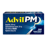 Advil PM, Pain Reliever / Nighttime Sleep Aid, 200 Caplets