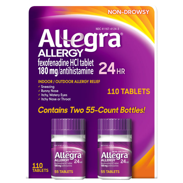 Allegra Non-Drowsy, Allergy Relief 110 Tablets