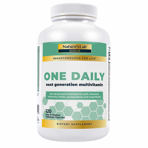 Nature'S Lab One Daily Multivitamin, 120 Vegetarian Capsules | Promotes Energy Production and Cell Growth