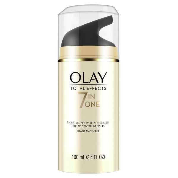 OLAY Total Effects 7-In-1 Moisturizer SPF 15 Fragrance Free, 3.4 Fl Oz | Moisturizer With Sunscreen