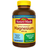 Nature Made Extra Strength Magnesium 400 Mg., 180 Softgels | Supports Nerve, Muscle, Heart and Bone Health