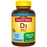 Nature Made Vitamin D3 25 Mcg., 650 Softgels | Helps Support Bone Health