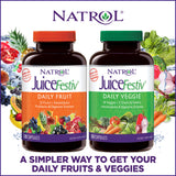 Natrol Juicefestiv Daily Fruit & Veggie, 240 Capsules Probiotics and Digestive Enzymes Contains 23 Fruits, 18 Vegetables and 5 Grains & Greens