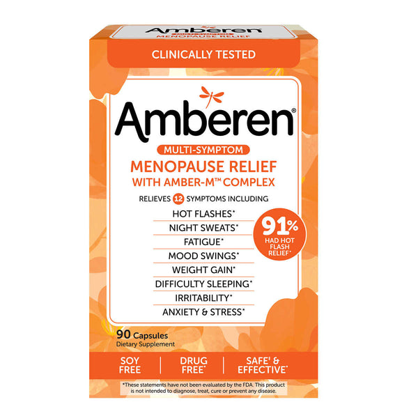 Amberen Multi-Symptom Menopause Relief, 90 Capsules | Helps Restore Hormonal Balance