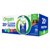 Orgain Clean Grass Fed Protein Shake, Creamy Chocolate Fudge, 11 Fl Oz, 18-Pack
