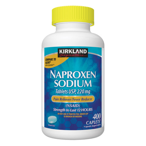 K.S Signature Naproxen Sodium, 220 Mg, 400 Caplets | Compare to Aleve Active Ingredient | Pain Reliever/Fever Reducer