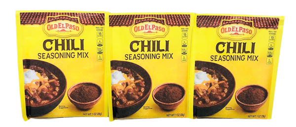 Old El Paso Chili Seasoning Mix, 1-Ounce Packet (Pack of 3)