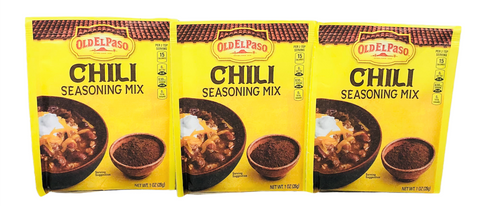 Old El Paso Chili Seasoning Mix, 1-Ounce Packet (Pack of 3)