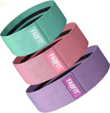 Resistance Bands for Butt, Legs, Thigh & Hip, Fabric Cloth Exercise Loop Bands Yoga, Pilates | Fitness Workout Strength Bands for Booty & Slim Body | Gym & home | Set of 3 