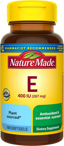 .Nature Made Vitamin E 267 Mg (400 IU) D-Alpha, Dietary Supplement for Antioxidant Support, 100 Softgels, 100 Day Supply