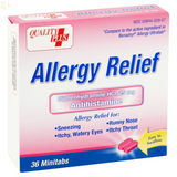 Pack Of 3 Quality plus Allergy Relief Minitabs, 36 Tablets Each | Total 108 Minitabs | Compare To Benadryl Ultratabs Antihistamine Active ingredients